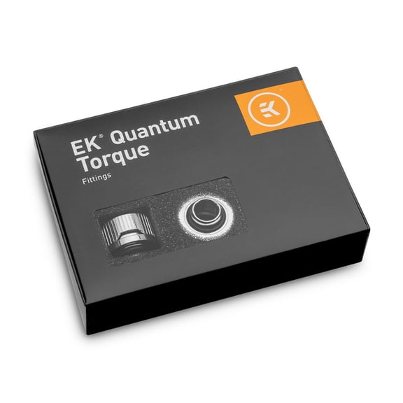 EKWB EK-Quantum Torque HDC-16 Compression Fitting for EKWB Rigid Tubing, 16mm OD, Nickel, 6-pack