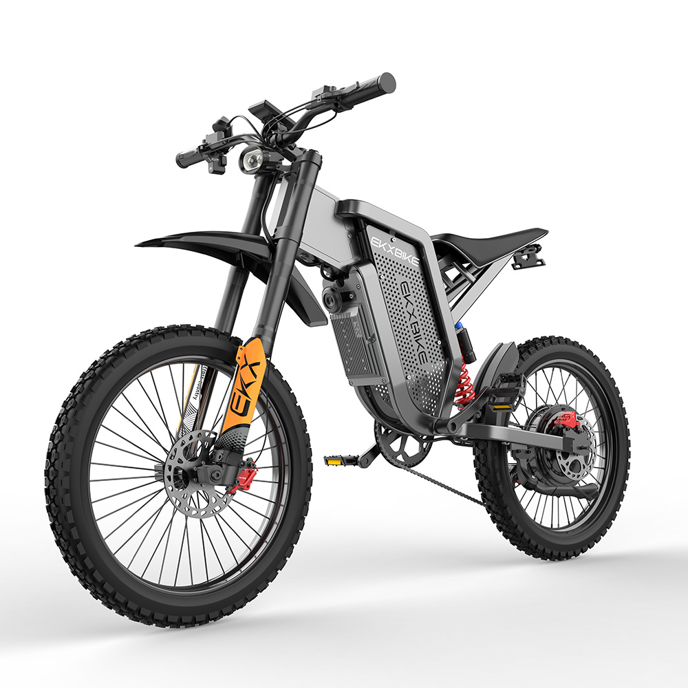 EKX X21 MAX Electric Bike for Adults, Peak 6000W 75KMH Motorcycle Bike, 60V 30AH Samsung Removable Battery, 70/100-19 Offroad Tire Electric Bicycle, 7-Speed & UL Snow, Sand Dirt Ebike