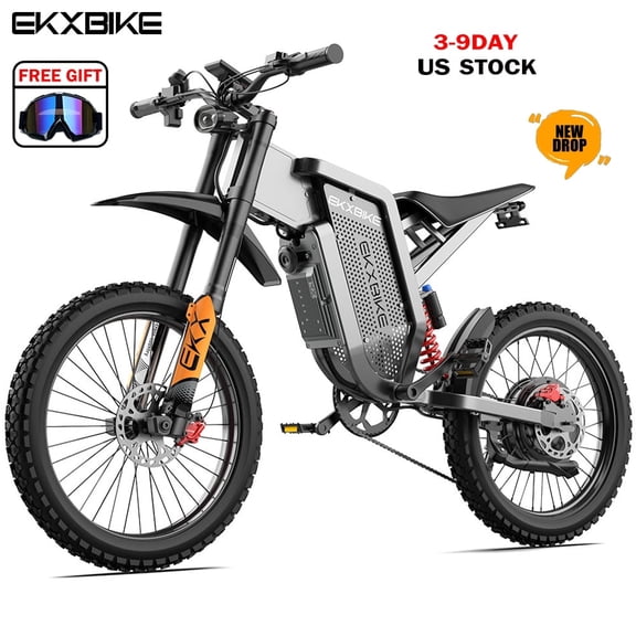 EKX X21 Max Adult 19" Off-Road E-Bike ,6000W Peak,45+MPH,60V 30Ah, Full Suspension UL2849+Gift