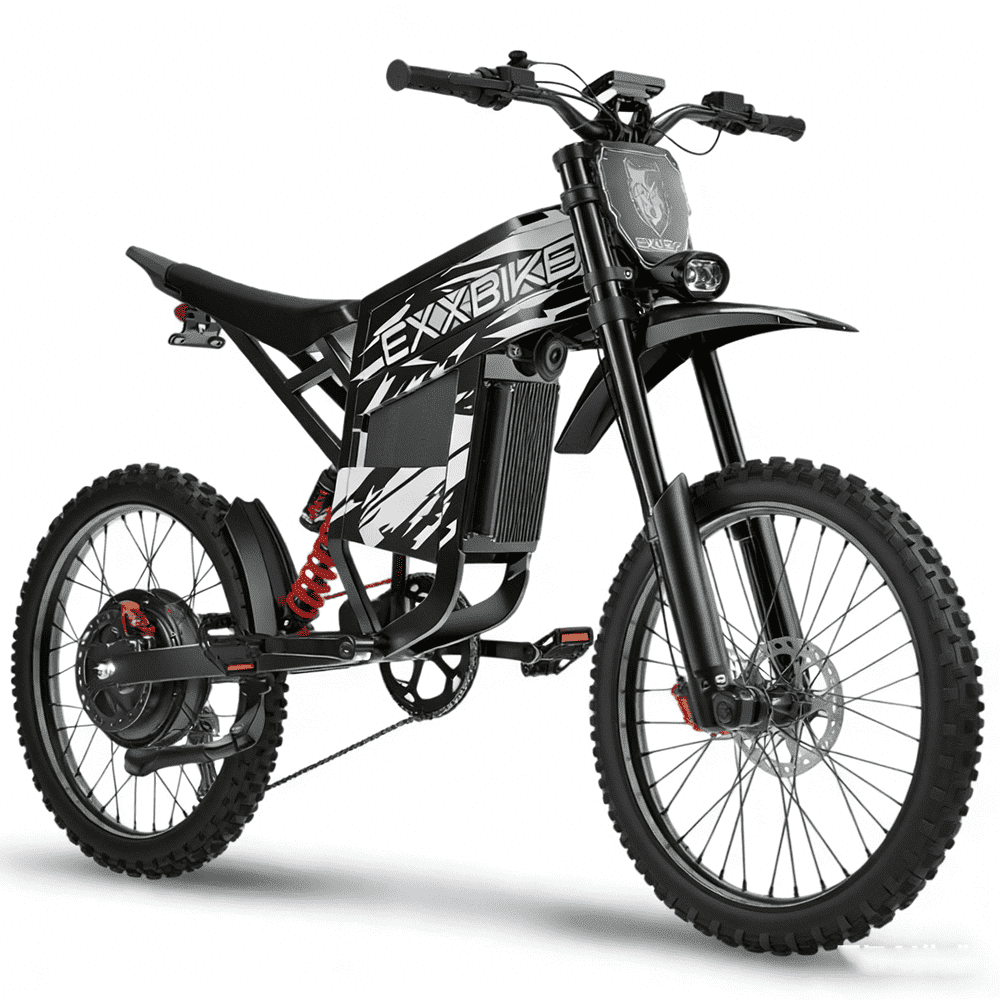 EKXBIKE TX1 Electric Bike for Adults, 6000W Peak 45MPH,60V30AH
