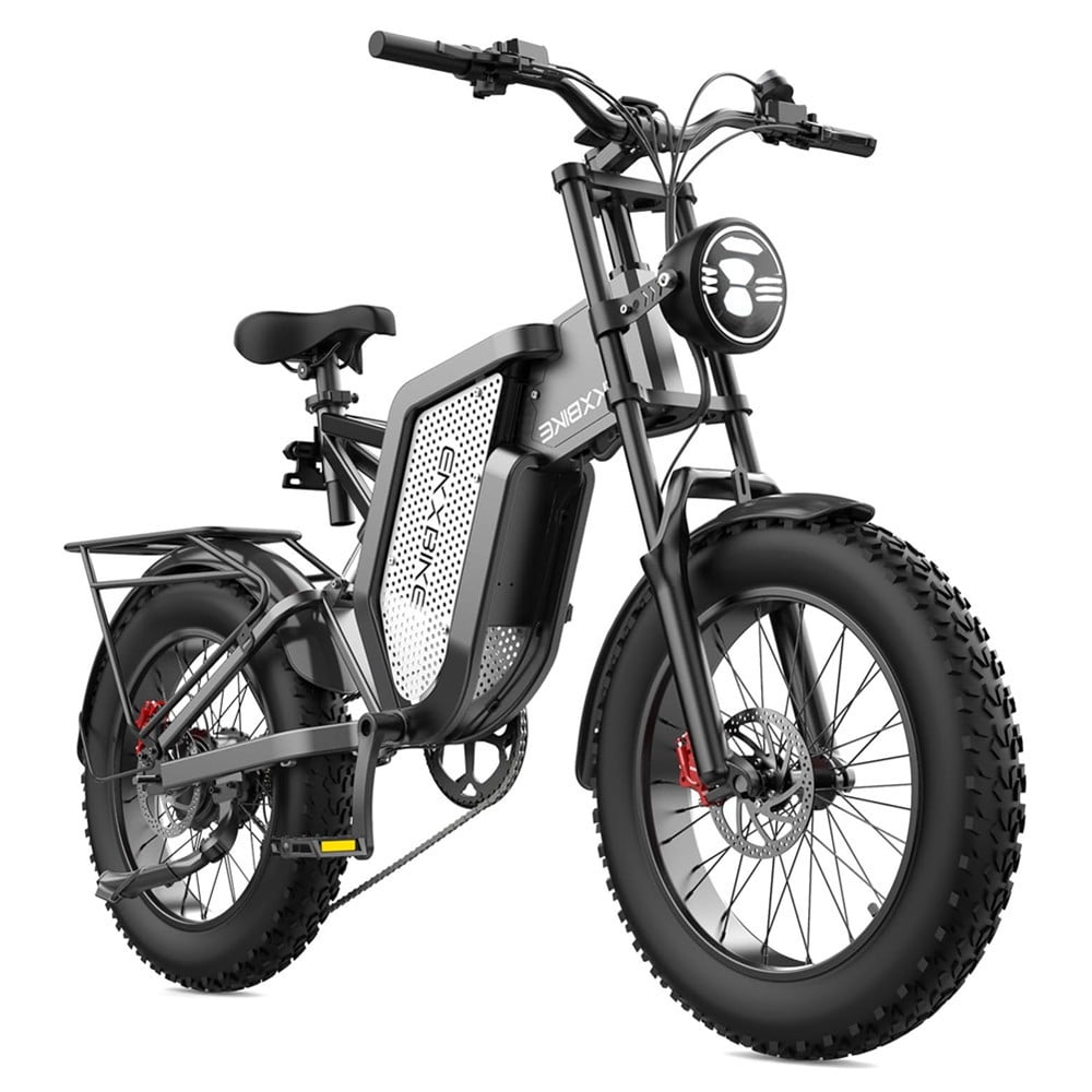 EKXBIKE X20 2000W 48V 35Ah Removable Battery Mountain Bike，MTB Electric Bike for Adults 20" Fat Tire Electric Motorcycle,Full Suspension Electric Bicycle UL2849