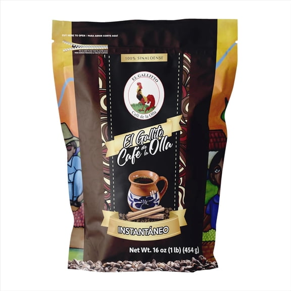 EL GALLITO Caf de la Olla | 100% Mexican Instant Coffee 1 LBS