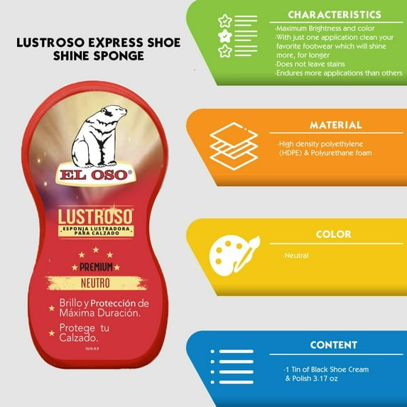 EL OSO LUSTROSO ESPONJA LUSTRADORA NEUTRO