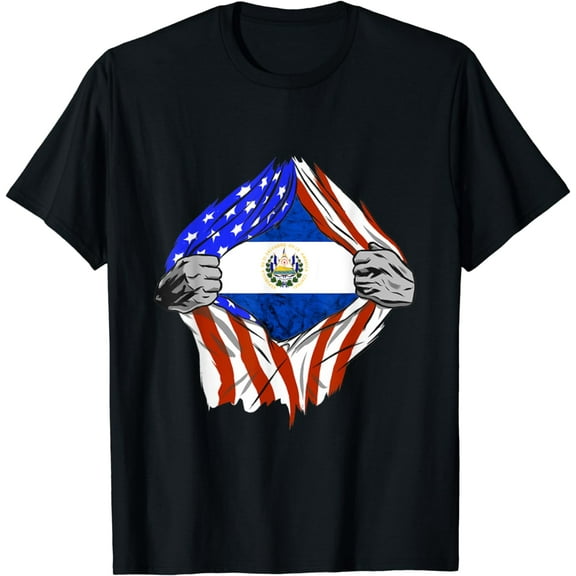 EL Salvador Chest Salvadorean Flag El Salvador Flag T-Shirt