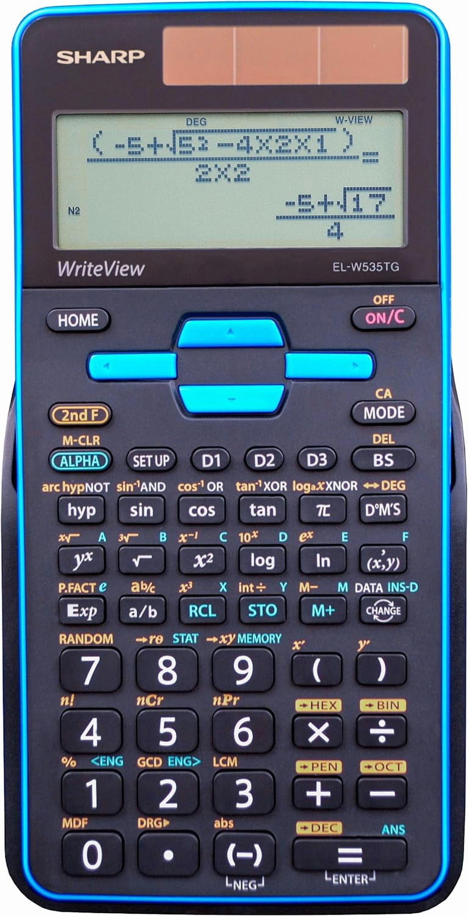 EL-W535TGBBL Scientific Calculator with WriteView™ 4 Line Display ...