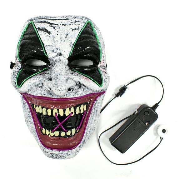 Light up Clown Mask for Adults, Halloween Costume Accessory for Adults, by Way to Celebrate