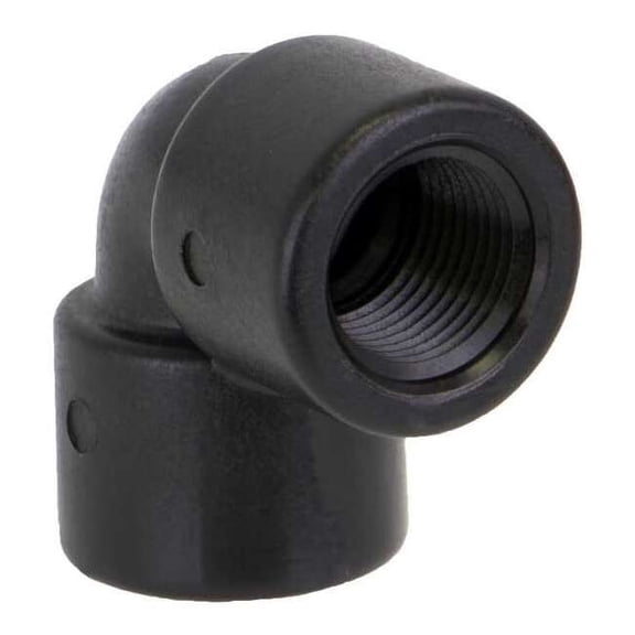 EL038-90 Banjo Polypropylene Pipe Fitting, 90 Degree Elbow, Schedule 80, 3/8" NPT Female