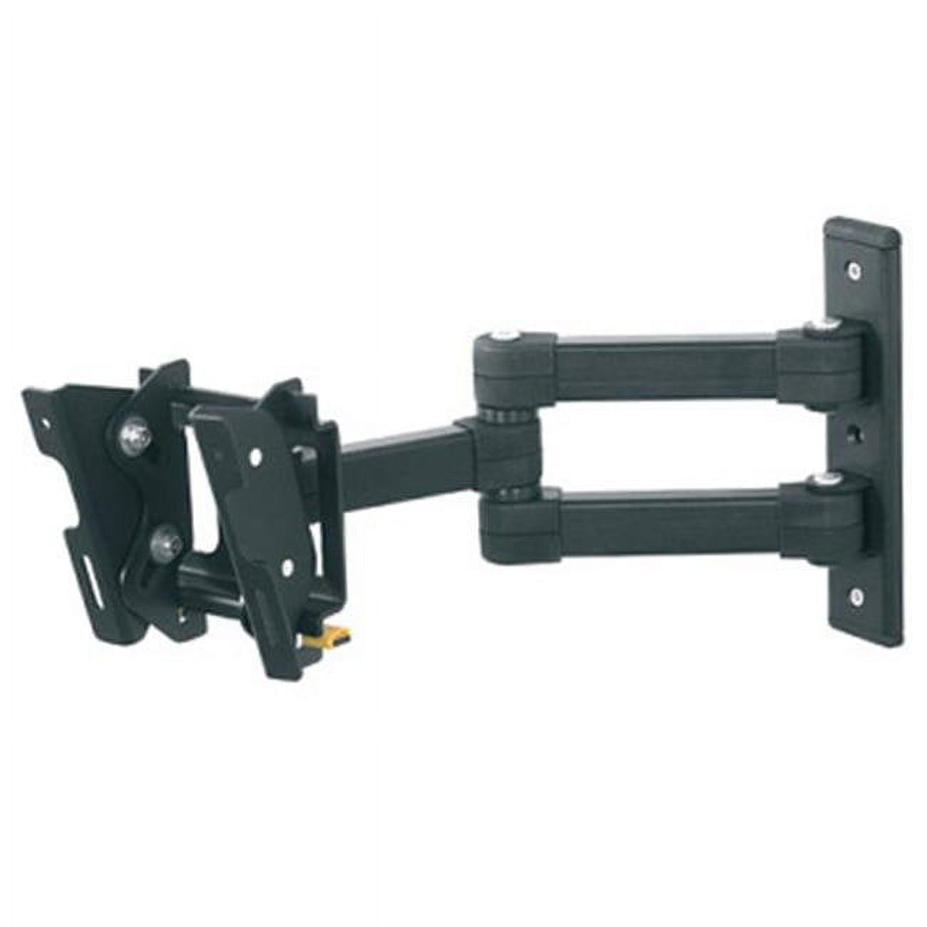Black Steel Full Motion Dual Arm TV Wall Mount for 12"-25" Screens