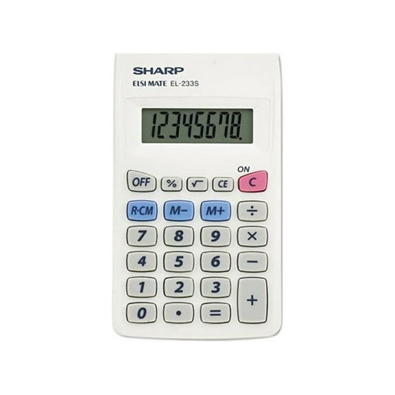 Sharp Calculators EL-233SB Pocket Calculator, 8-Digit LCD