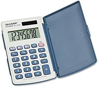 EL243SB Sharp EL243SB Handheld Calculator - 8 Digit(s) - LCD - Battery/Solar Powered - 2.5" x 4.5" x 0.5" - White, Blue - 1 Each