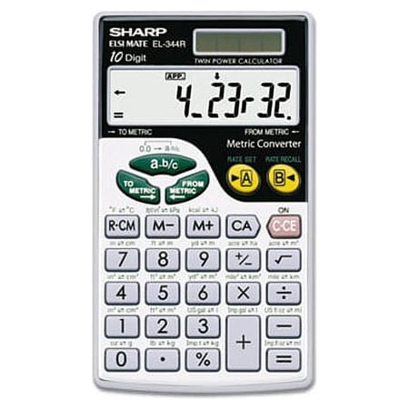EL344RB Metric Conversion Wallet Calculator 10-Digit LCD