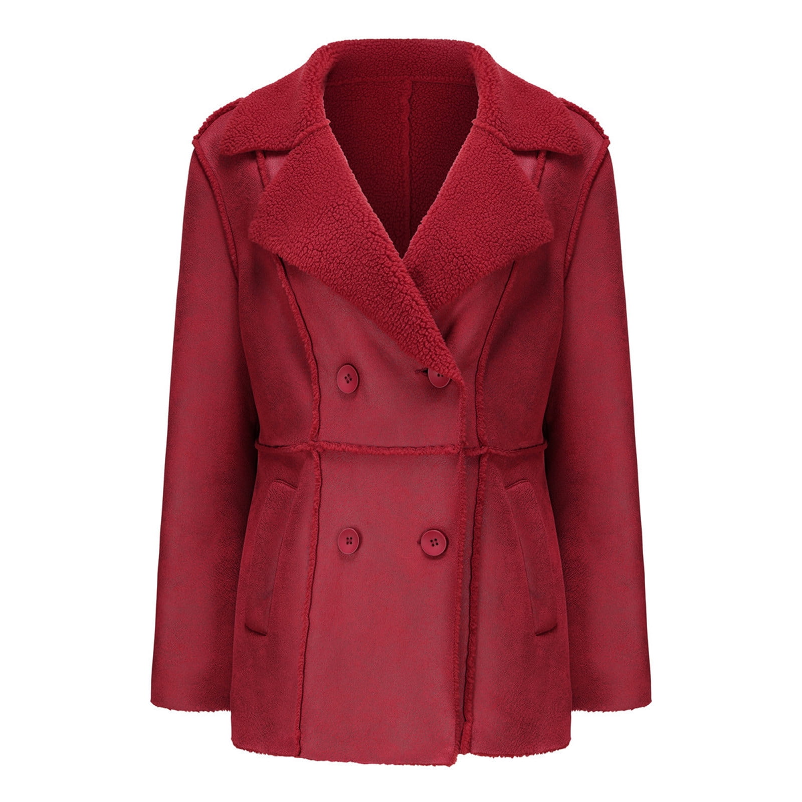 Women's Plus Size Sylish PU Leather Lapel Sexy Coat With Buttons