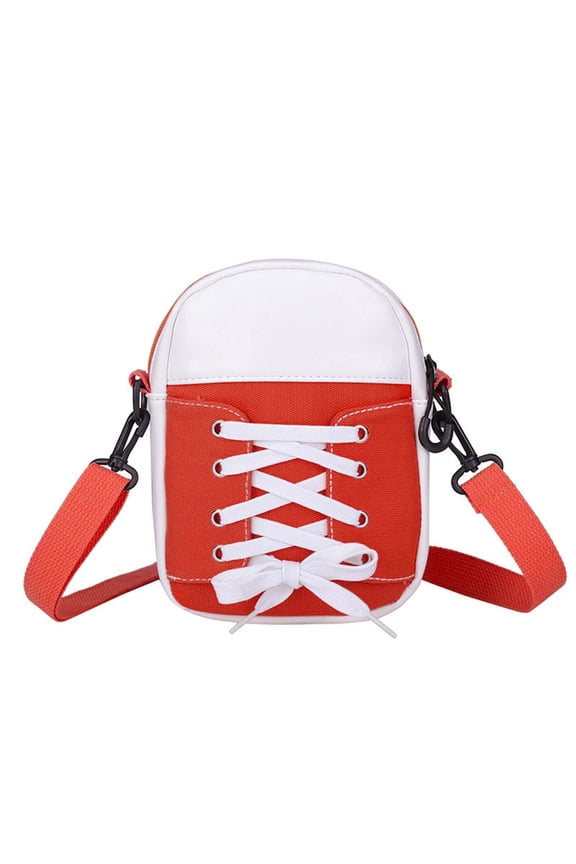 Crossbody Bags for Women Simulation Beach Boho Shoulder Bag Stripes Paneled Canvas Crossbody Bag Red