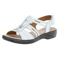 thumbnail image 1 of ELABCH Cushionaire Sandals Women Summer Comfort Flats Sandals,Slope Heel Beach Open Toe Sandals,Sports and Outdoor Lifestyle Sandals White 38, 1 of 4