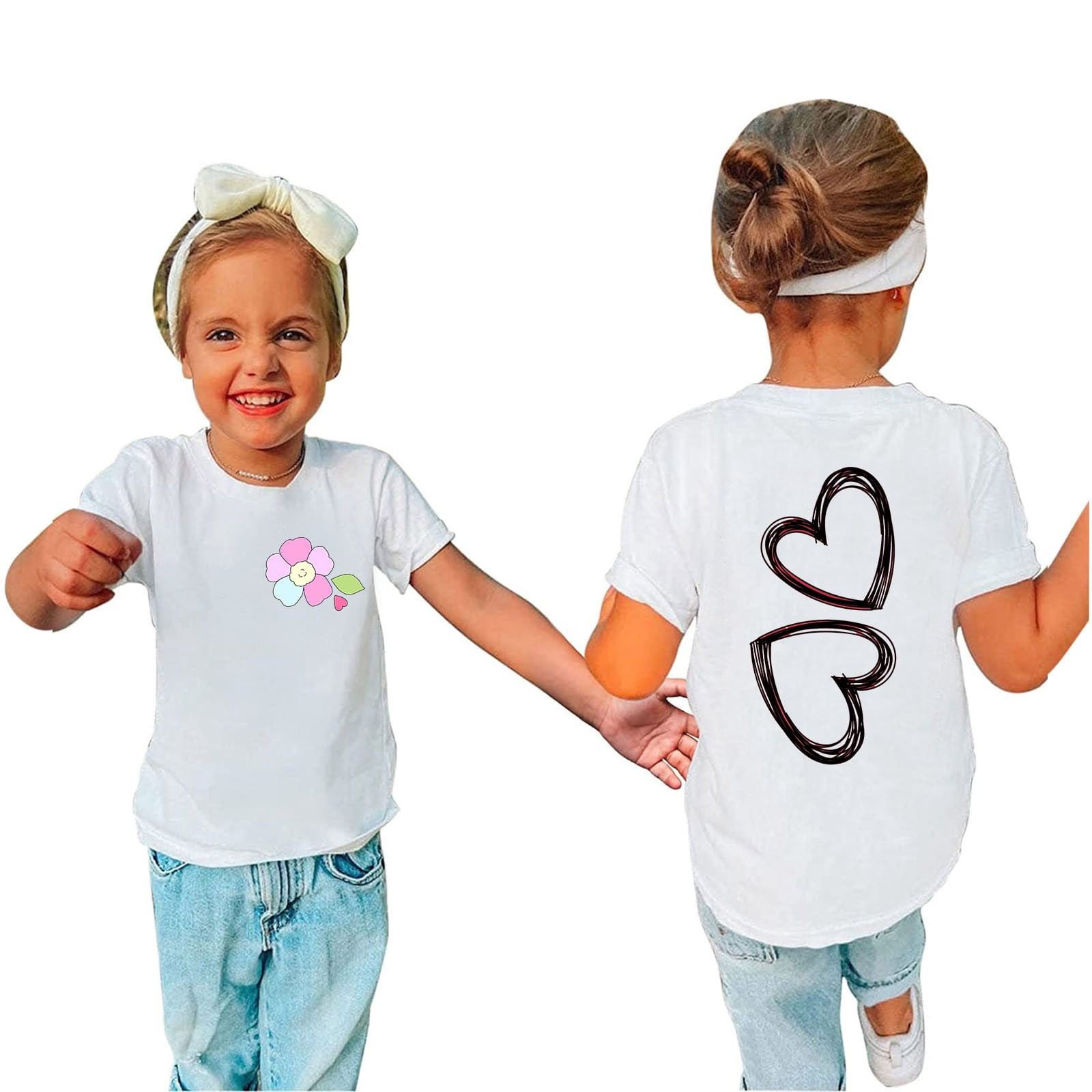 ELABCH Girls Summer Clothes Kid Graphic Tee Toddler Girl Short Sleeve Elabch Girls Summer Clothes Kid Graphic Tee Toddler Girl Short Sleeve