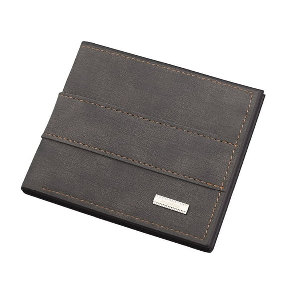 Kukoosong Wallets for Men Wallet Short Vertical Ultra-Thin Wallet Bank Card Card Package Small Purse Brown One Size