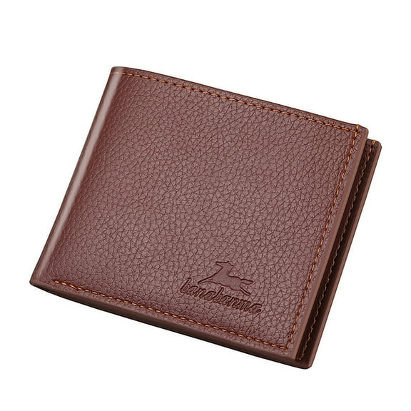 Kukoosong Wallets for Men Wallet Short Vertical Ultra-Thin Wallet Bank Card Card Package Small Purse Coffee One Size