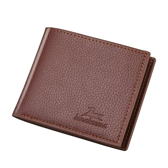 Kukoosong Wallets for Men Wallet Short Vertical Ultra-Thin Wallet Bank Card Card Package Small Purse Coffee One Size