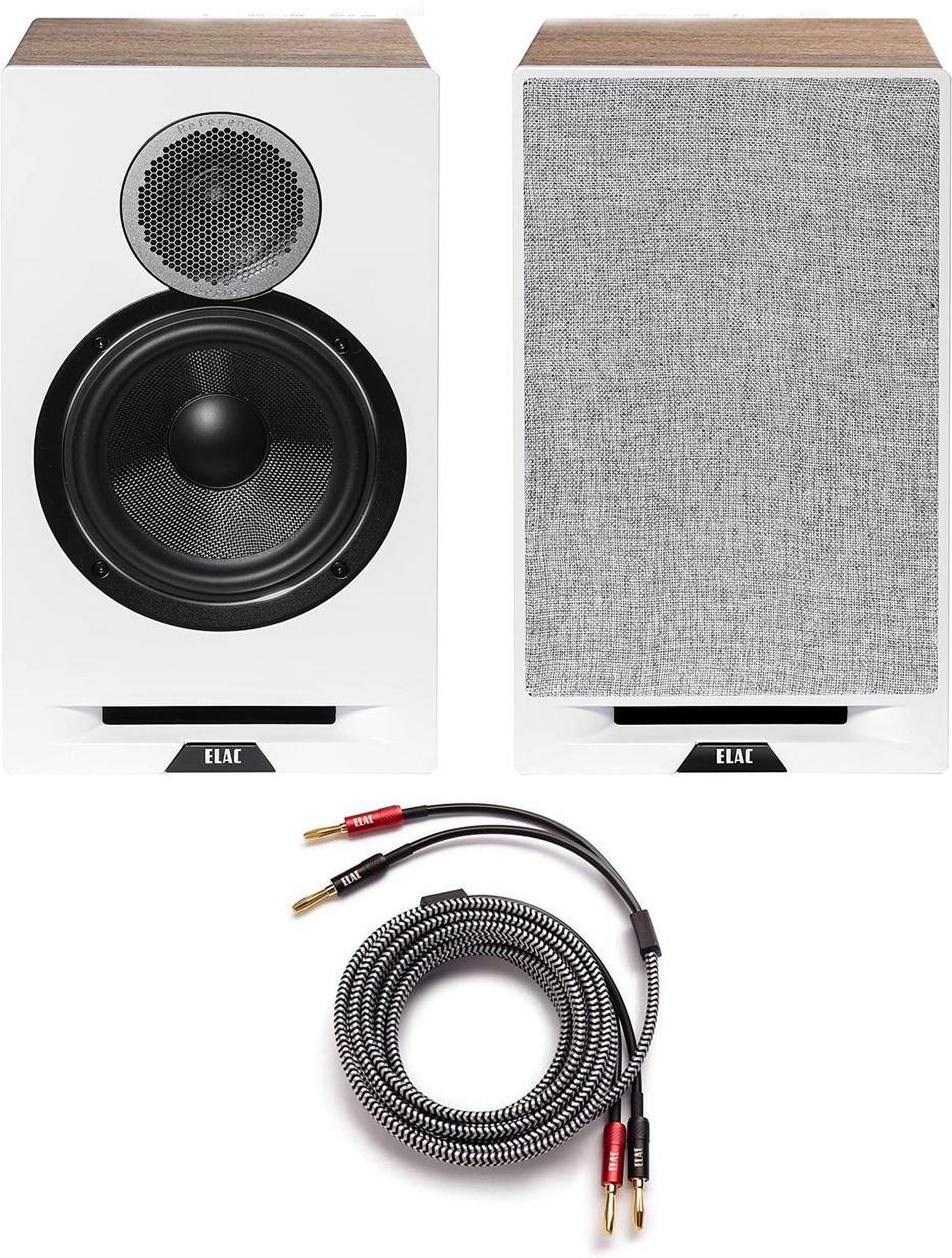 ELAC DBR62-W Debut Reference Bookshelf Speaker Pair - White/Oak