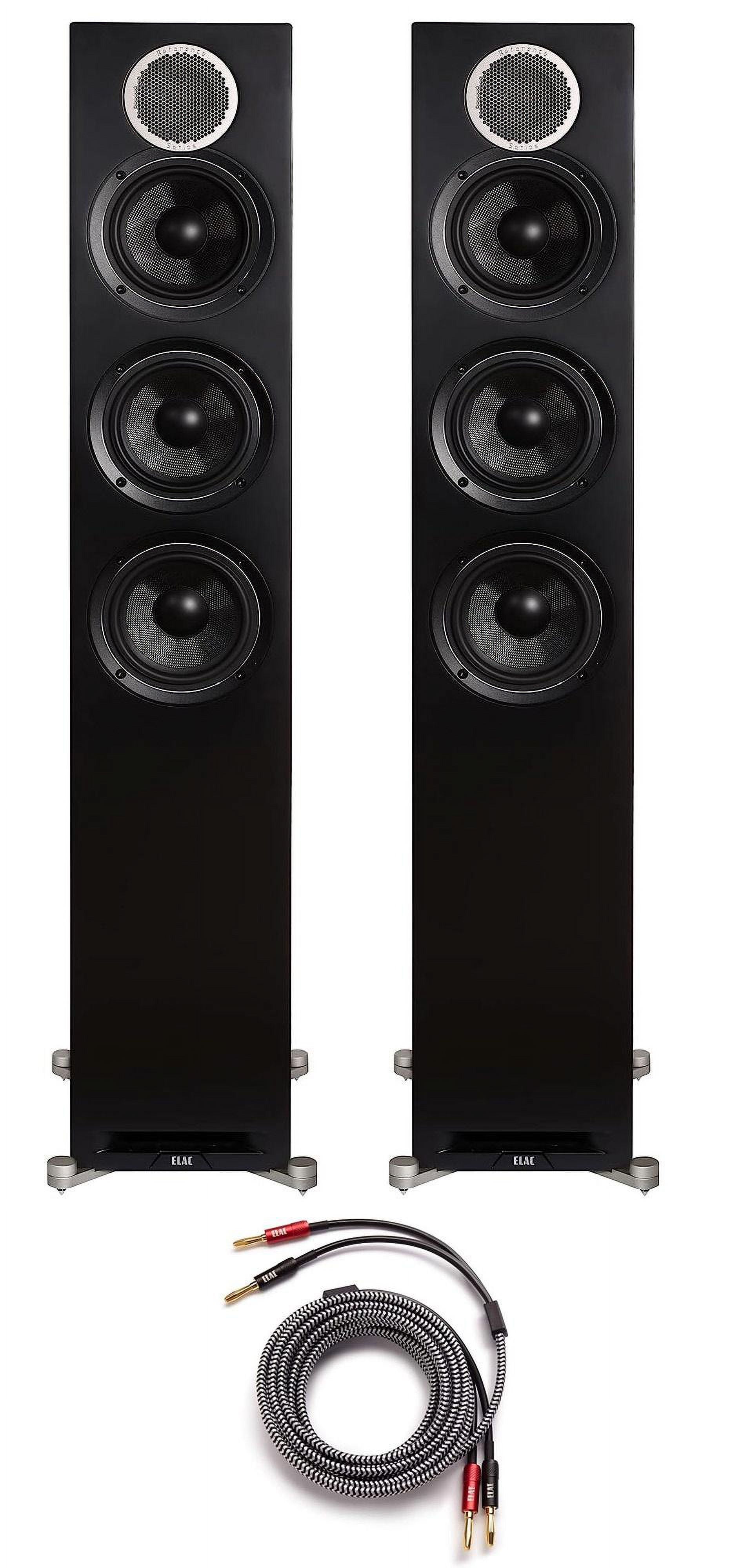 ELAC DFR52-BK Debut Reference Floorstanding Speaker - Black/Walnut Pair ...