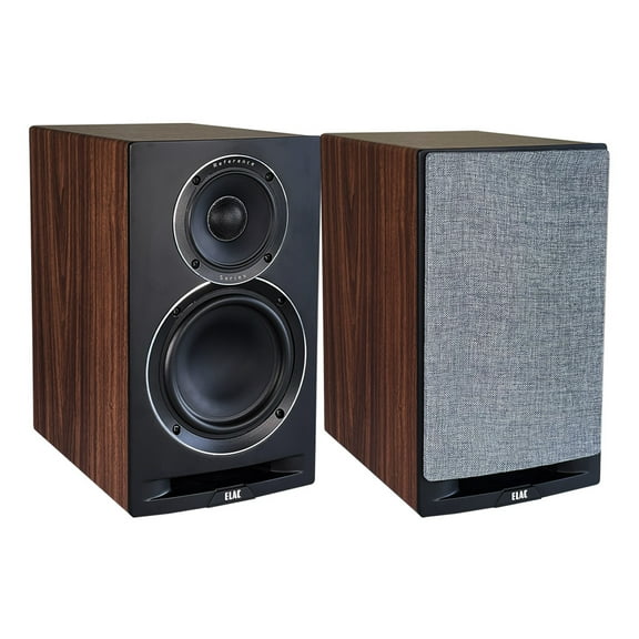 ELAC UBR62 6.5 Inch Bookshelf Speakers - Pair (Walnut/Black)