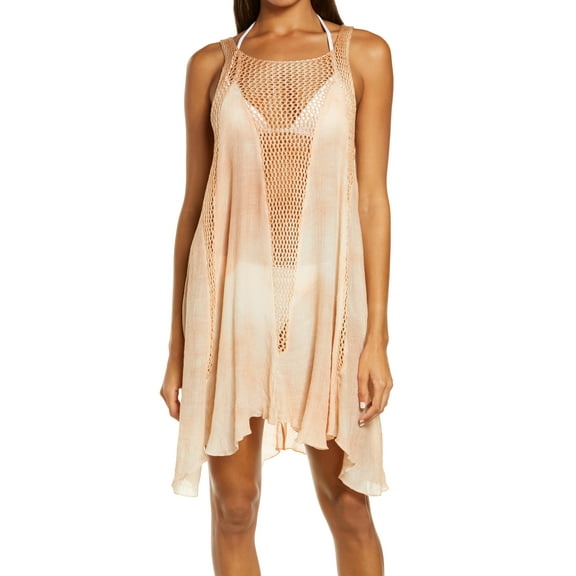 ELAN Melon Crochet Inset Swim Cover-up Dress, US Medium, UK Medium, NWOT
