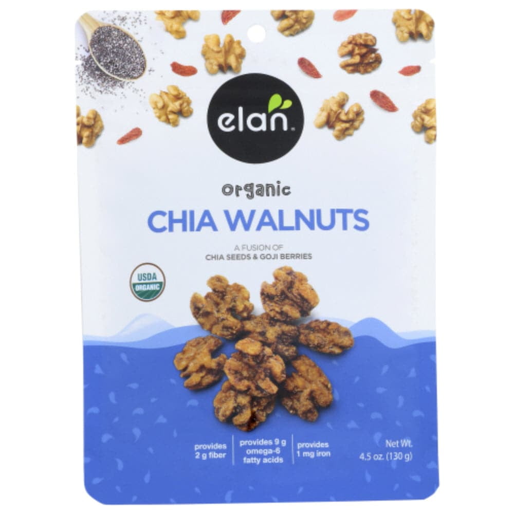 Elan - Organic Chia Walnuts - 4.5 Oz, Case of 8