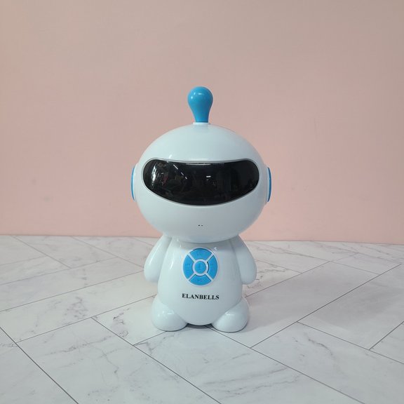 ELANBELLS Electronic Learning Toys, Smart Interactive Bluetooth Audio Robot, Multifunctional Portable Voice Playback Robot with Control Buttons for Indoor Leisure & Audio Entertainment