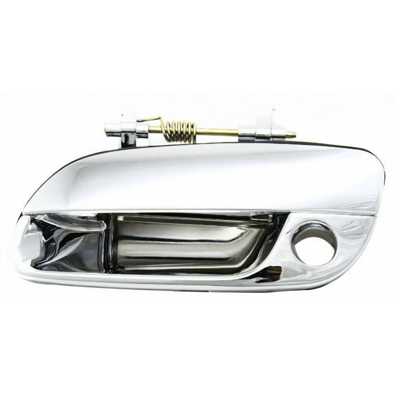 ELANTRA 01-06 FRONT EXTERIOR DOOR HANDLE LH, All Chrome, w/ Keyhole, Plastic