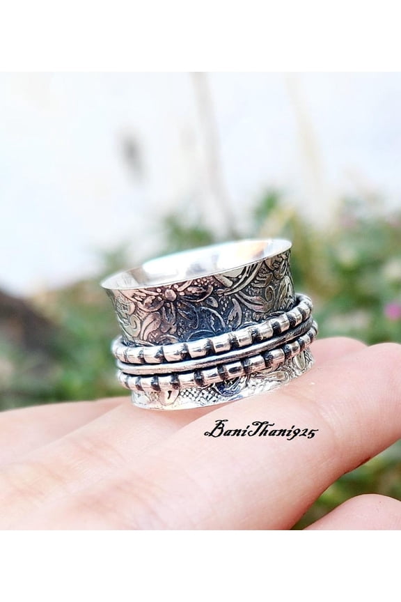 - 925 Silver Ring Featuring Labradorite Oval Gemstone | Custom Size Adjustable Tiny Band | Stacking Promise Ring