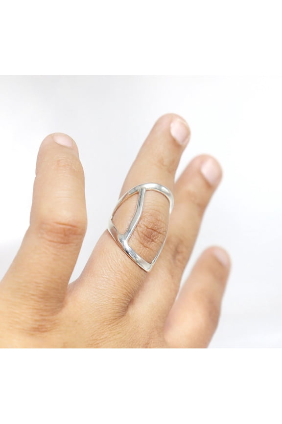 - Adjustable Midi Ring 925 Sterling Silver Open Flexible Band | Comfortable Fit Silver Knuckle Band for Daily Wear