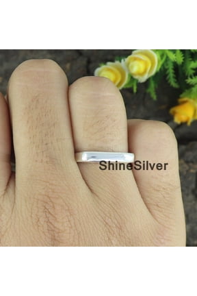 Adjustable Silver Thumb Ring, Handmade Open Band for Daily Wear