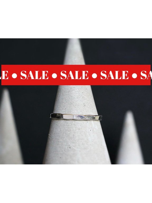 Hammered Silver Ring, 8mm Wide Artisan Band with Textured Finish