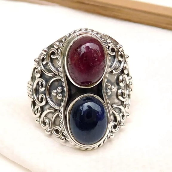 ELANZAA JEWELS- Solid 925 Sterling Silver Handmade Fine Ring Unique Fashion Statement Ring Elegant Handmade Jewelry for Women and Men