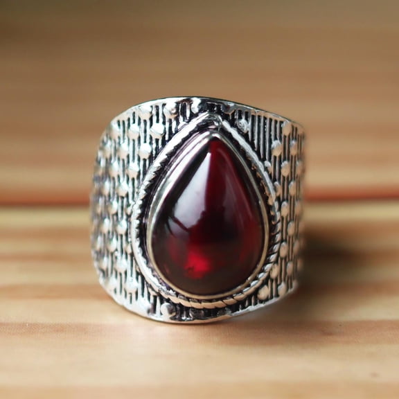 ELANZAA JEWELS- Solid 925 Sterling Silver Handmade Fine Ring Unique Fashion Statement Ring Elegant Handmade Jewelry for Women and Men