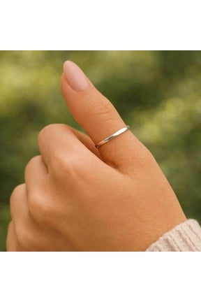 adjustable thumb ring, Minimalist Open Band Ring, Polished Stackable Design