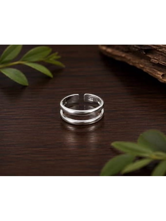 adjustable toe ring: Minimalist Double Band Design Open Fashion Jewelry