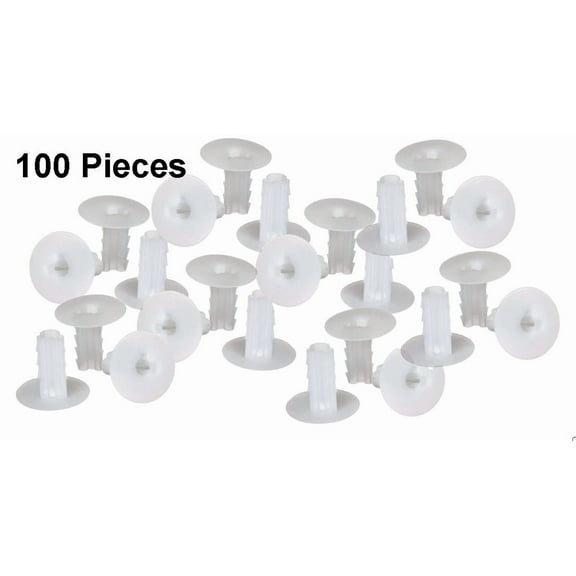 ELARA- 100 Pcs Pack White Single Feed Thru Wall Bushing For Coax Cable Quad Rg6 Rg59