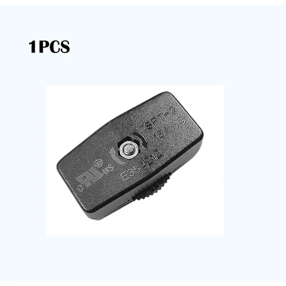 ELARA- 1Pcs Inline Rotary Switch Plug-In Light Control For 18/2 Spt-2 Cable Black
