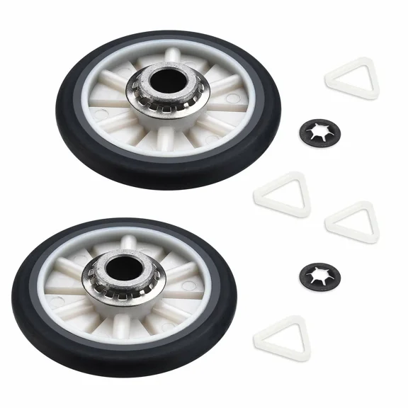 ELARA- 2 Pack *New* Ps347627 Dryer Drum Roller Kit Fits Whirlpool Kenmore Sears Roper