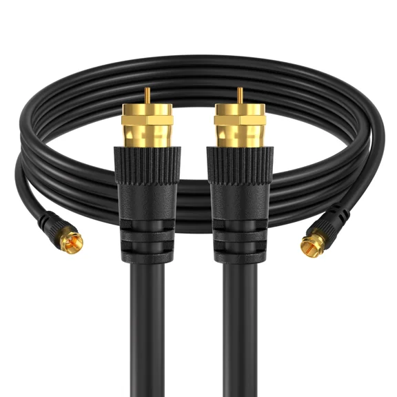 ELARA- 2 Pcs 15Ft Premium Rg6 Dual Shield Coaxial Cable Tv Antenna Satellite 18 Awg