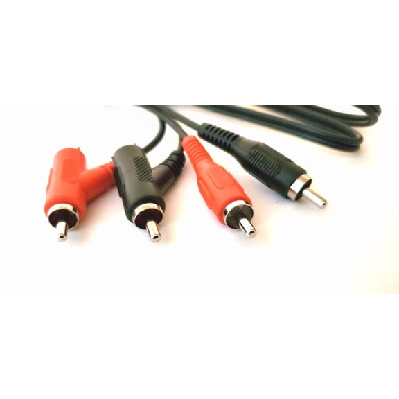 ELARA- 2-Pcs Rca Piggyback Extension Cable 3Ft Rca Audio Extender Adapter High Quality