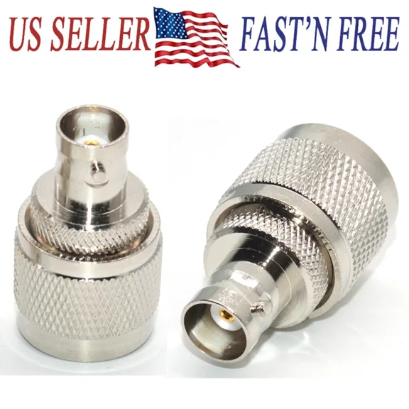 ELARA- 2Pcs Bnc Female To Uhf Male Coax Cable Connector Rf Adapter For Pl-259