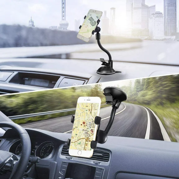 ELARA- 360 Universal Car Holder Windshield Cell Phone Gps Gooseneck Bracket Fit Usa