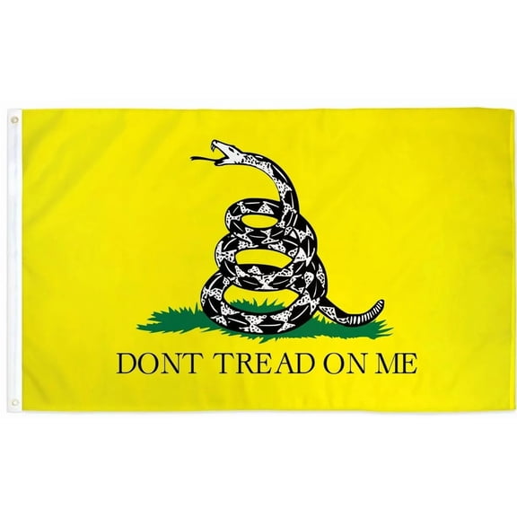 ELARA- 3X5 Trump 2024 Yellow Gadsden Culpeper Tea Party Rough Tex Knitted Flag