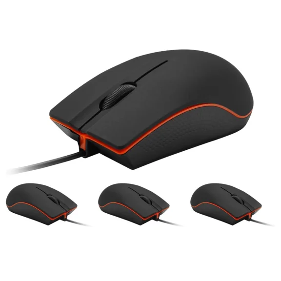 ELARA- 4 Usb Wired Ergonomic 3 Button Optical Computer/Laptop Mouse Right Or Left Hand