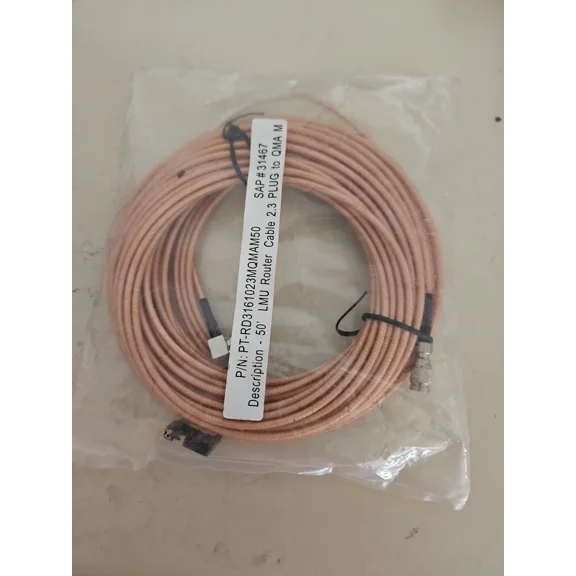 ELARA- 50' Lmu Router Cable 2.3 Plug To Qma Male New Pt-Rd3161023Mqmam50 W/Fuse