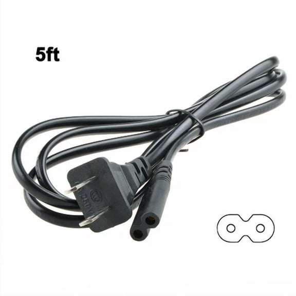 ELARA- 5Ft Ac Power Cord Cable Lead For Microsoft Xbox One X 1Tb Black Console Adapter