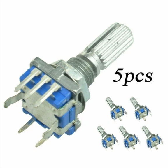 ELARA- 5Pcs Rotary Encoder & Switch Ec11 Audio Digital Potentiometer Handle 20Mm