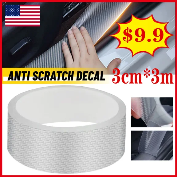 ELARA- Accessories Car Door Plate Sill Scuff Cover Anti Scratch Decal Sticker Protector